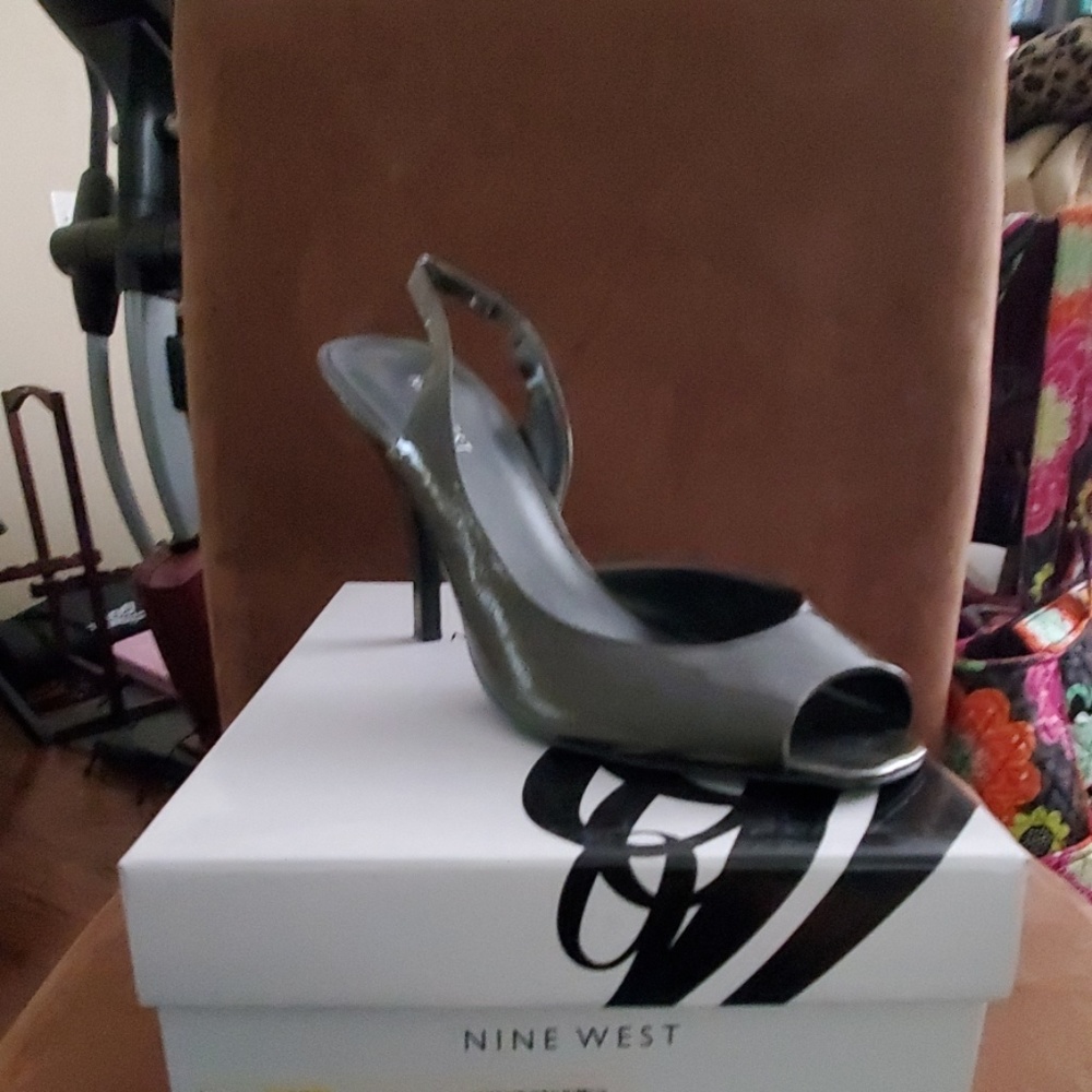 Nine West, Dark Grey Patent heels